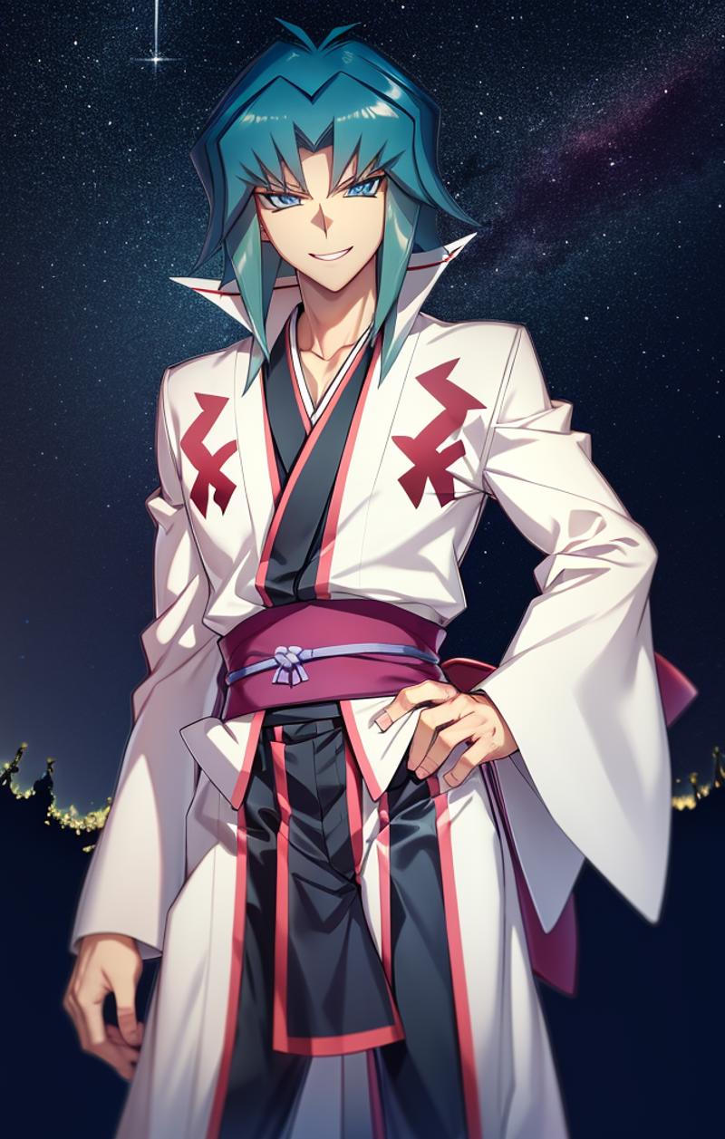 40520-3732381111-soft lighting, nighttime, starry sky, kimono with sash, hand on hip, happy expression, hearts,  zane truesdale [yugioh], male fo.png